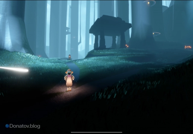 Беседка с алтарём для сообщений на основной локации Леса