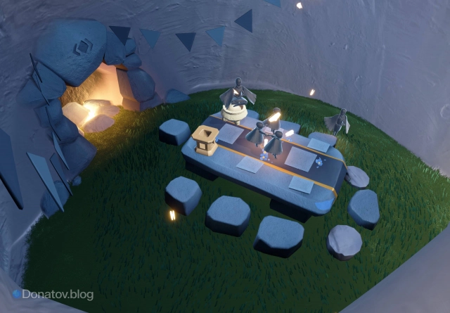 Стол Сопричастности на высокой поляне в Тайном лесу