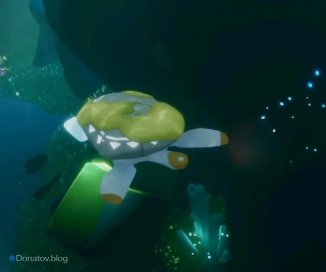 Огромная черепаха на Островах укрытия