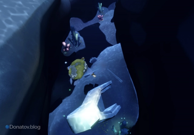 Подводная часть маршрута огромной черепахи