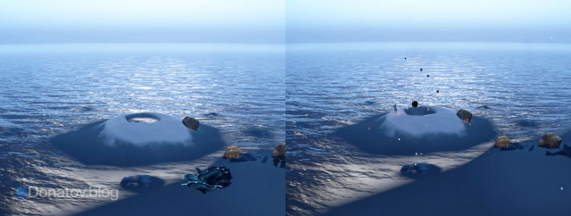 Отличие активной фазы гейзера от неактивной наглядно