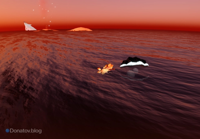 Сбор больших ракушек во время визита черепахи