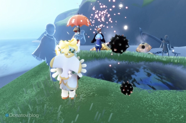 Колючие шарики, вылетающие из активного гейзера