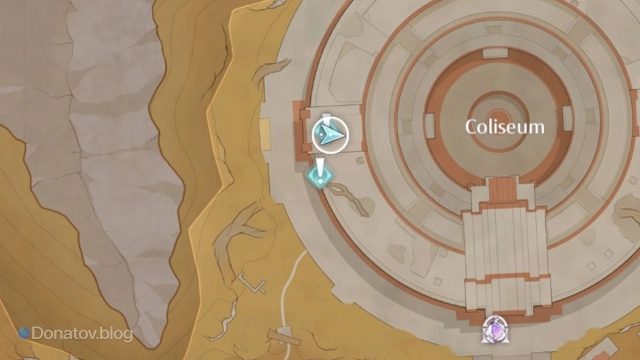 Расположение игры Coliseum Camp