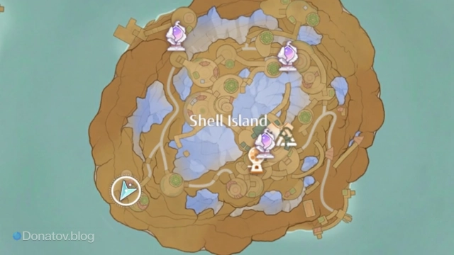 Расположение игры Shell Island (residential area)