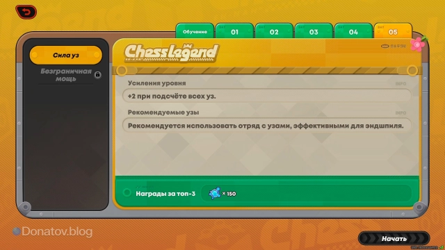 Условия испытания «Сила уз»