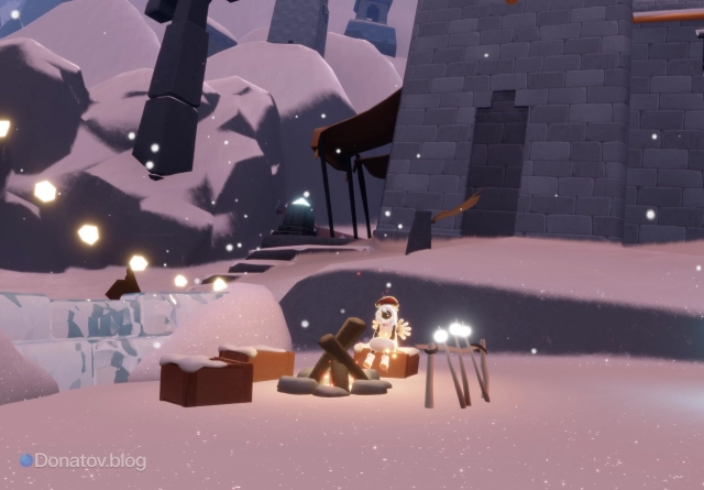 Ребёнок света у праздничного костра