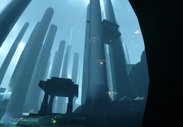 Вид снизу на нужное место в Тайном лесу