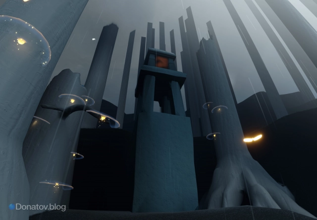 Вид снизу на башню с восьмым КС в Тайном лесу