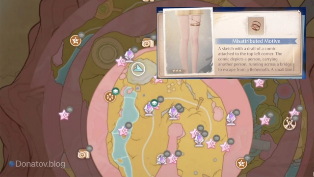 Расположение украшения Misattributed Motive в Infinity Nikki