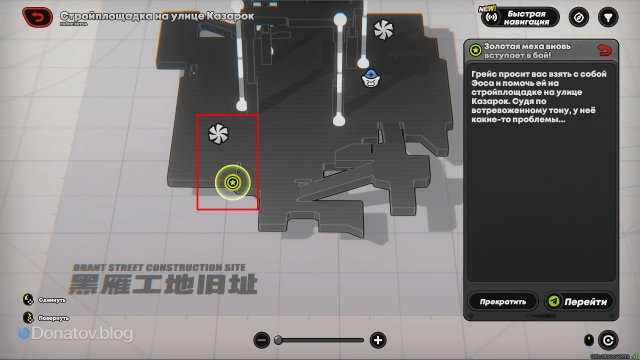 Точка телепорта и место старта ивента на карте