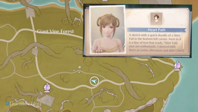 Расположение причёски Heart Path в Infinity Nikki