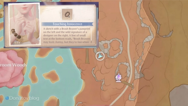 Местоположение скетча браслета Touching Innocence