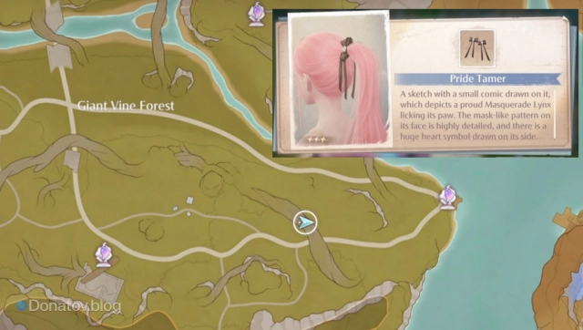 Местоположение украшения Pride Tamer в Infinity Nikki