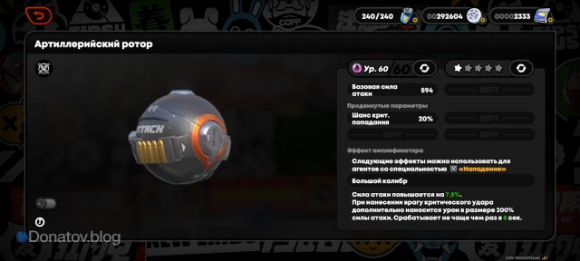 Амплификатор «Артиллерийский ротор» в ZZZ