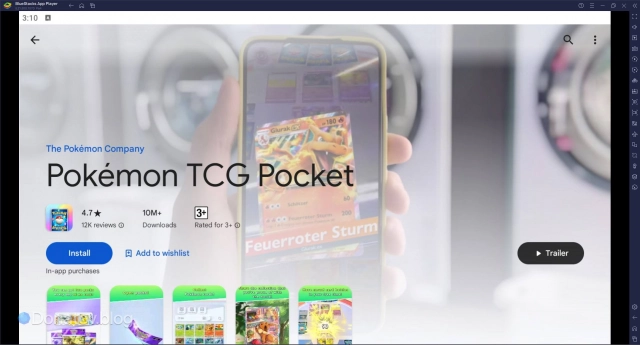 Страница Pokemon TCG Pocket в Google Play