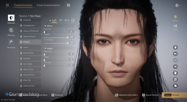 Персонаж с несимметричным лицом в Where Winds Meet