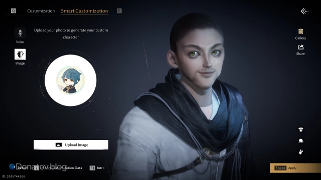 Персонаж Where Winds Meet, созданный на основе картинки