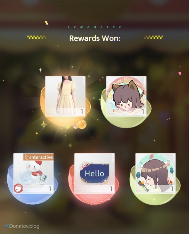 Полученные награды в Lemonette’s Trove