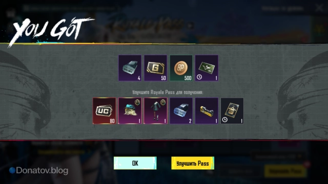 Мелкая косметика в Royale Pass A17