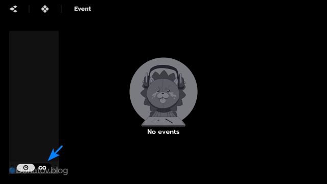 Раздел постоянных событий с иконкой бесконечности