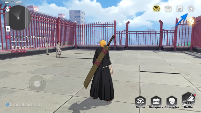 Кнопка главного меню в верхнем правом углу экрана