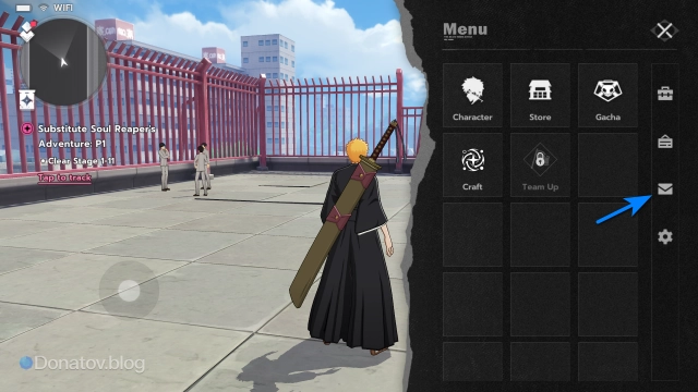 Иконка почты в настройках