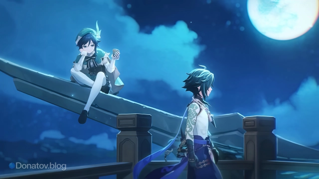 Сяо ведёт диалог с Венти