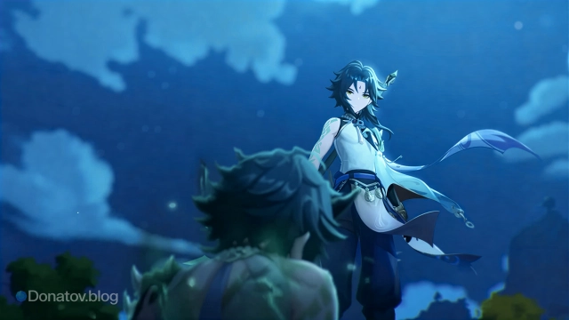 Сяо против своей тени