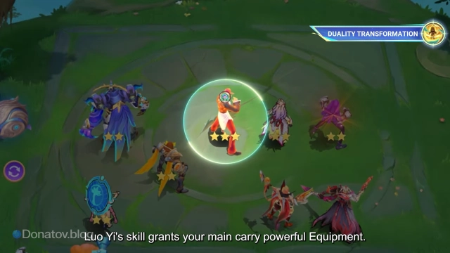 Избранный герой после активации навыка «Превращение двойственности» в Magic Chess: Go Go