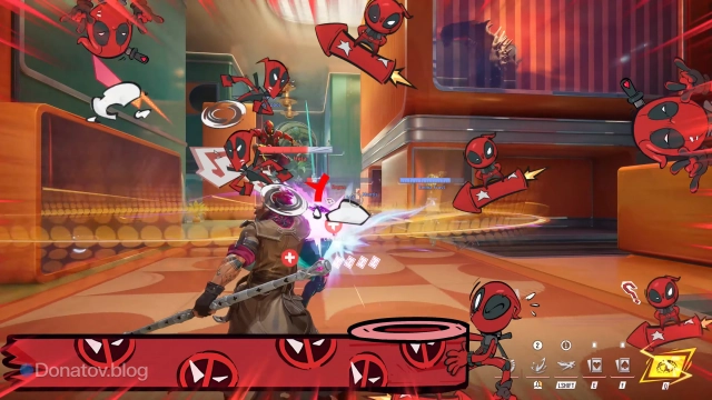 Как выглядит экран игрока в ауре Дэдпула