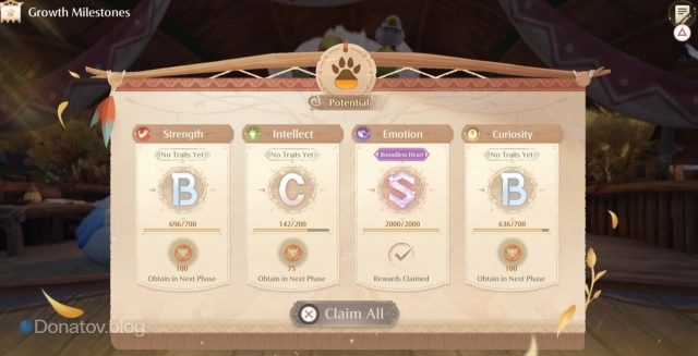 Growth Milestones в Infinity Nikki