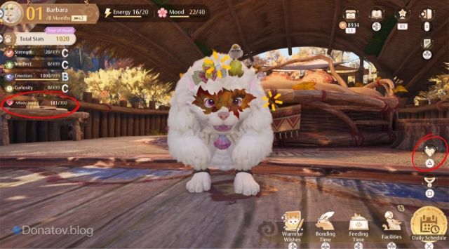 Affinity в интерфейсе Behemoth Guardian Project