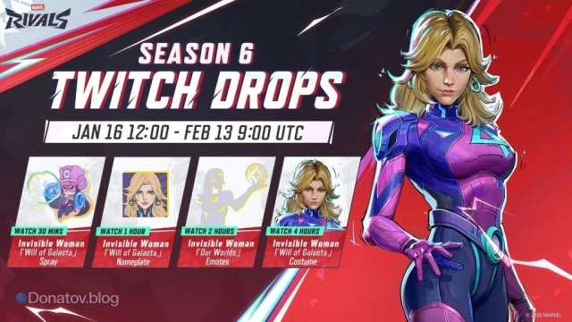 Twitch drops 6 сезона Marvel Rivals