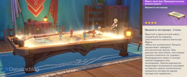 Макет поля боя — предмет декора, который можно получить за полное улучшение Штаба Ордо Фавониус