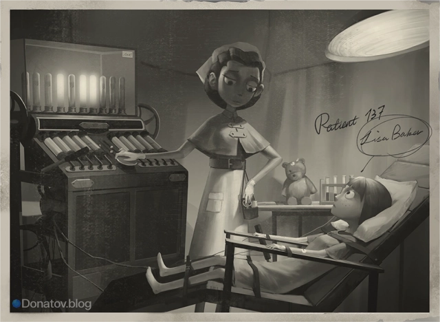 Эмили проводит электрошоковую терапию Эмме