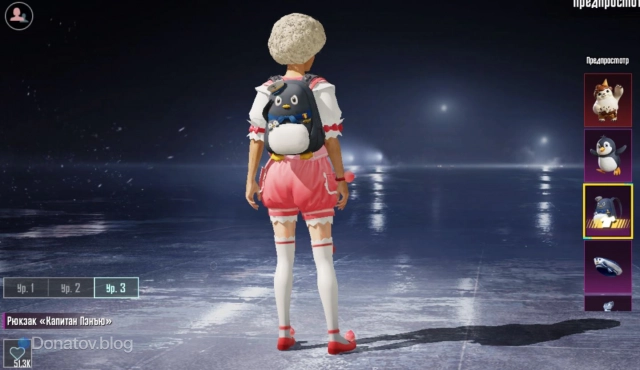 Рюкзак «Капитан Пэнъю» в PUBG Mobile