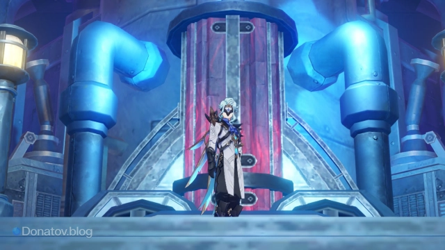 Дотторе в лаборатории