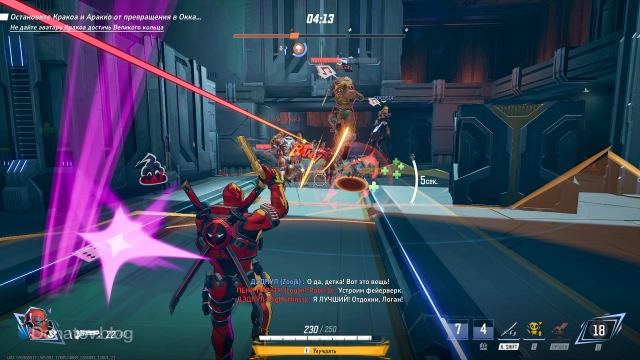 Пример игры за Дэдпула-«Дуэлянта»