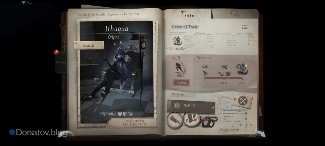 Профиль Night Watch в Identity V