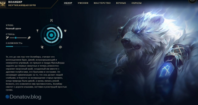 Волибир в клиенте Лола