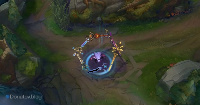 Мечи Виего во время возвращения на базу