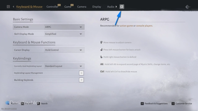 Вкладка Other в настройках Where Winds Meet