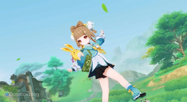 Анимация ожидания Яо Яо в скине «Бамбуковые грёзы в дождь»