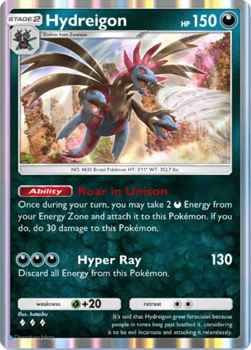 Карта Hydreigon из Pokemon TCG Pocket