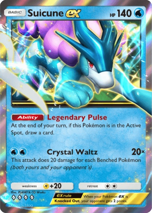 Карта Suicune ex из Pokemon TCG Pocket
