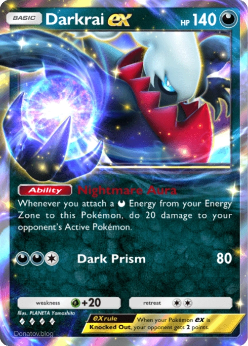 Карта Darkrai ex из Pokemon TCG Pocket