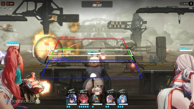 Распределение эффективной дистанции при максимуме стаков Spy Lens