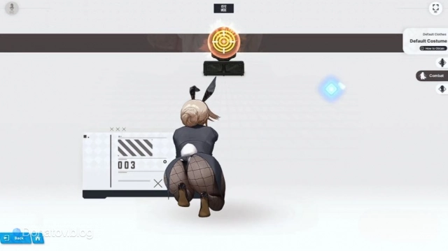 Аде в режиме тренировки в Goddess of Victory: Nikke