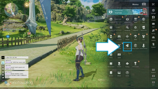 Mount Imagine в главном меню Blue Protocol: Star Resonance